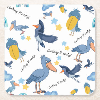 Dessous-de-verre Carré En Papier Shoebill Baby Shower Napkins