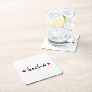 Dessous-de-verre Carré En Papier Signature Trump