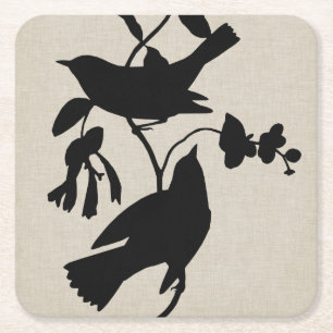 Dessous-de-verre Carré En Papier Silhouette Audubon IV