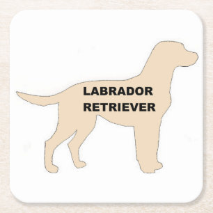 Dessous-de-verre Carré En Papier silhouette de nom jaune lr