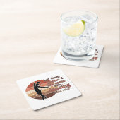 Dessous-de-verre Carré En Papier Silhouette d'une danseuse - Design basé sur le psa (En situation)