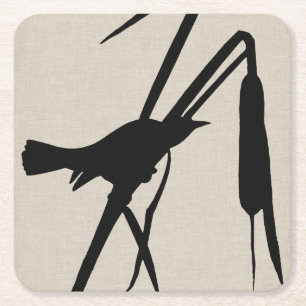 Dessous-de-verre Carré En Papier Silhouette II d'Audubon