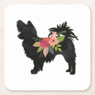 Dessous-de-verre Carré En Papier Silky Chihuahua Dog Breed