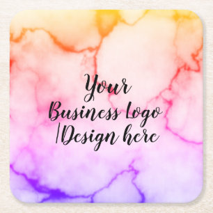 Dessous-de-verre Carré En Papier simple et minimal ajouter votre logo/design ici ma