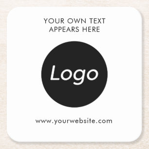 Dessous-de-verre Carré En Papier Simple Logo Professional Company
