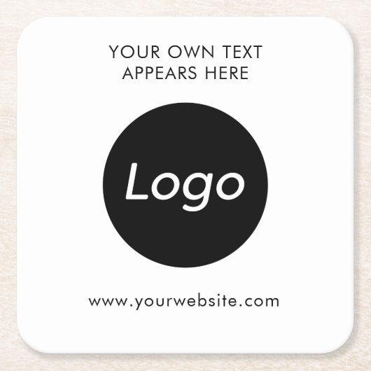 Dessous-de-verre Carré En Papier Simple Logo Professional Company (Devant)