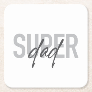 Dessous-de-verre Carré En Papier Simple, moderne, cool, design tendance Super Papa