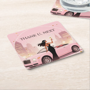 Dessous-de-verre Carré En Papier Single Era Party Coaster Thank U, Next Coaster