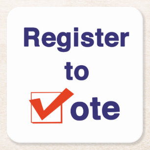 Dessous-de-verre Carré En Papier S'inscrire aux élections de 2026