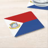 Dessous-de-verre Carré En Papier Sint Maarten Flag (Incliné)