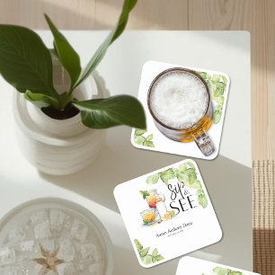 Dessous-de-verre Carré En Papier Sip and See Rencontre du bébé