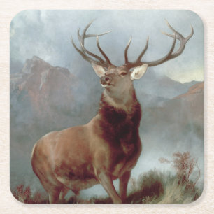 Dessous-de-verre Carré En Papier Sir Edwin Landseer Monarque du Glen, 1851