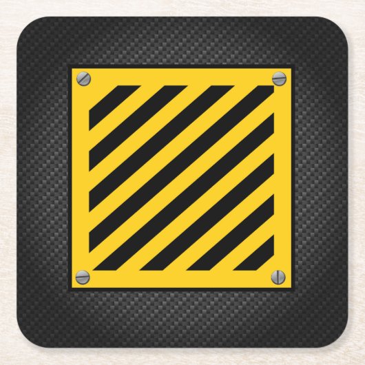 Dessous-de-verre Carré En Papier Site de construction mignon Couverture jaune (Devant)