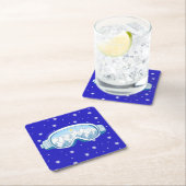 Dessous-de-verre Carré En Papier Ski Goggers Snowflake Dance (En situation)