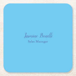Dessous-de-verre Carré En Papier Sky Blue Professional Modern Minimaliste Ajouter u