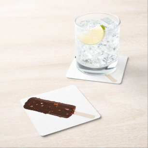 Dessous-de-verre Carré En Papier SlipperyJoe's Ice Cream Bar délicieux chocolat co