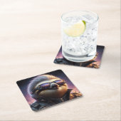 Dessous-de-verre Carré En Papier Sloth Cyberpunk (En situation)