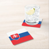Dessous-de-verre Carré En Papier Slovakia Flag (En situation)