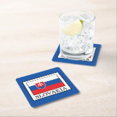 Dessous-de-verre Carré En Papier Slovaquie (En situation)