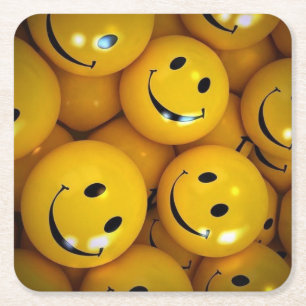 Dessous-de-verre Carré En Papier Smiley