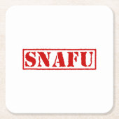 DESSOUS-DE-VERRE CARRÉ EN PAPIER SNAFU (Devant)