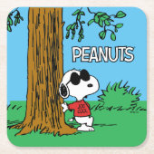 Dessous-de-verre Carré En Papier Snoopy "Joe Cool" debout (Devant)