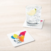 Dessous-de-verre Carré En Papier Snoopy | Rainbow Love Heart (En situation)