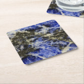 Dessous-de-verre Carré En Papier Sodalite bleue (Incliné)