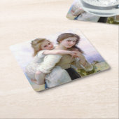 Dessous-de-verre Carré En Papier Soeurs, Bouguereau (Incliné)