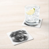 DESSOUS-DE-VERRE CARRÉ EN PAPIER SOIS COMME BONK ! (En situation)