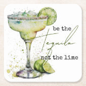 Dessous-de-verre Carré En Papier Sois la Tequila pas la chaux (Devant)