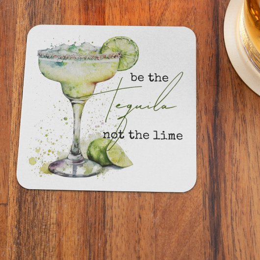 Dessous-de-verre Carré En Papier Sois la Tequila pas la chaux