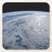 Dessous-de-verre Carré En Papier Soleil Brillant Sur L'Océan Pacifique Sud. (Devant)