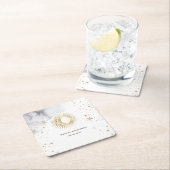 Dessous-de-verre Carré En Papier Soleil céleste, Lune, Étoiles (En situation)