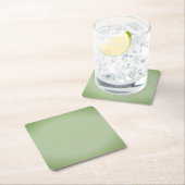 Dessous-de-verre Carré En Papier Solid Jade Green Celadon  (En situation)