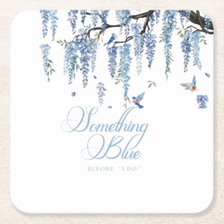 Dessous-de-verre Carré En Papier Something Blue Wildflower Bouquet Bridal Shower 