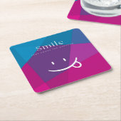 Dessous-de-verre Carré En Papier Sourire (Incliné)