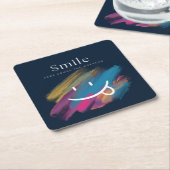 Dessous-de-verre Carré En Papier Sourire (Incliné)