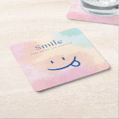 Dessous-de-verre Carré En Papier Sourire (Incliné)