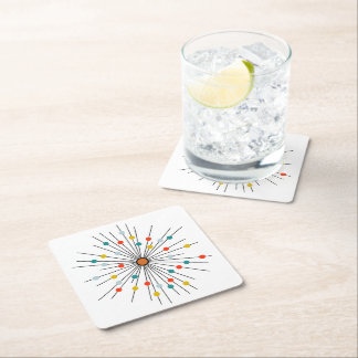 Dessous-de-verre Carré En Papier Sous-verres à boire Atomic Dot de style moderne du
