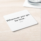 Dessous-de-verre Carré En Papier Soyez amoureux dessous de verre (Incliné)