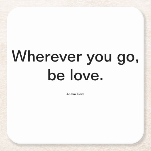 Dessous-de-verre Carré En Papier Soyez amoureux dessous de verre (Devant)