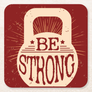 Dessous-de-verre Carré En Papier Soyez fort