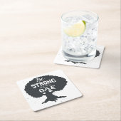 Dessous-de-verre Carré En Papier Soyez fort comme chêne (En situation)