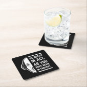 Dessous-de-verre Carré En Papier Soyez Génial En Acte Shakespeare Thespian Citation (En situation)