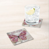 Dessous-de-verre Carré En Papier Soyez gentils (En situation)