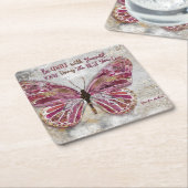 Dessous-de-verre Carré En Papier Soyez gentils (Incliné)