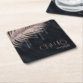 Dessous-de-verre Carré En Papier Sparkling Palm Leaves Pattern (Incliné)
