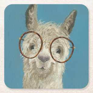 Dessous-de-verre Carré En Papier Spéc. de lama - Lunettes rondes