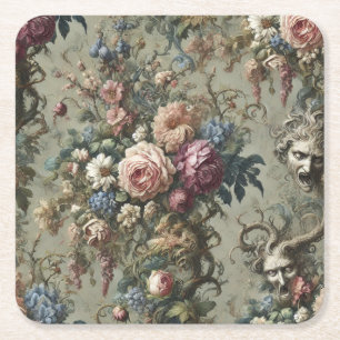 Dessous-de-verre Carré En Papier Spectres de bois - gothique victorien